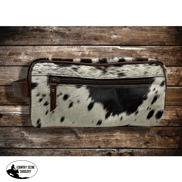 78109 Klassy Cowgirl Genuine Hair on Cowhide Toiletry Dopp Kit Bag