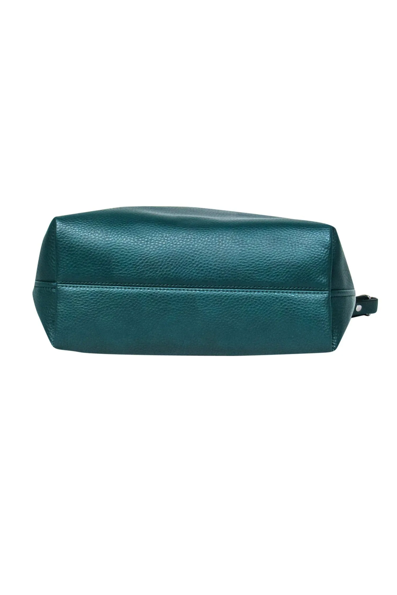 Adolfo Dominguez - Emerald Green Pebbled Leather Convertible Tote