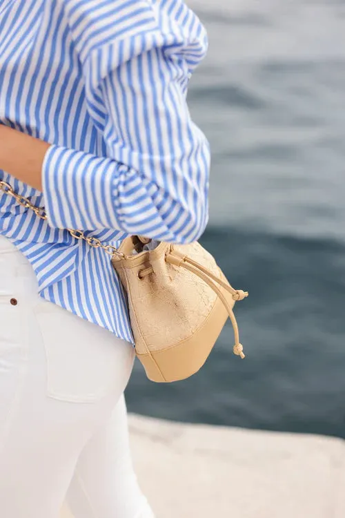 Adrienne Bucket Bag in Natural