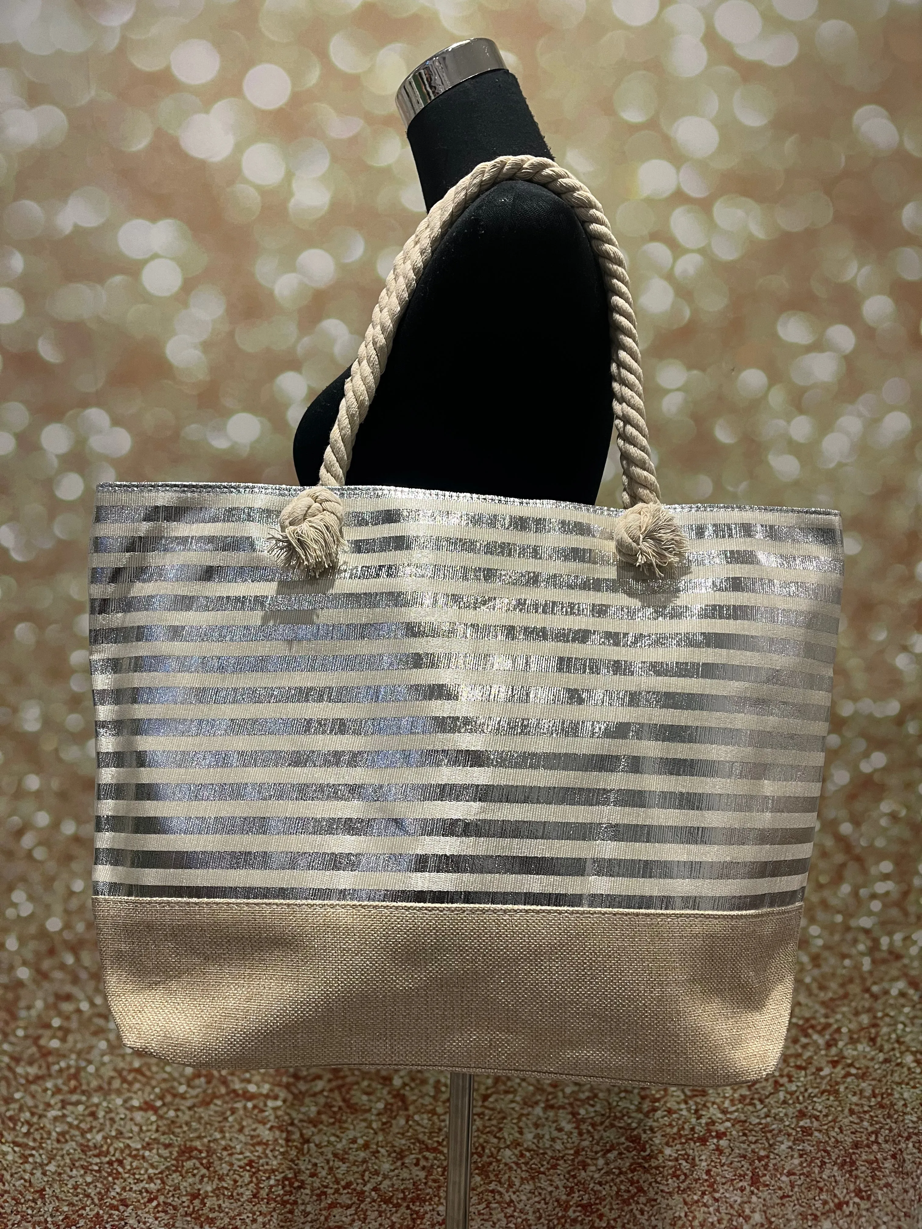 Beach Bag with Rope Handle