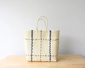 Beige, Black & Red Tote Bag by MexiMexi