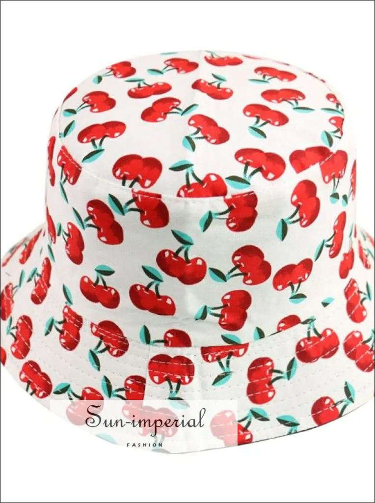 Black with Flame Print Reversible Black White Cow Pattern Women Bucket Hat