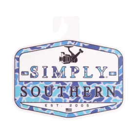 Blue Camouflage Simply Southern Card Decal Sticker