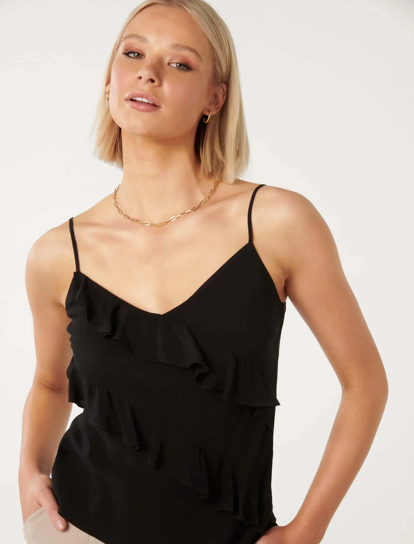 Bradshaw Bias Ruffle Cami Top