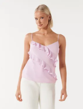 Bradshaw Bias Ruffle Cami Top