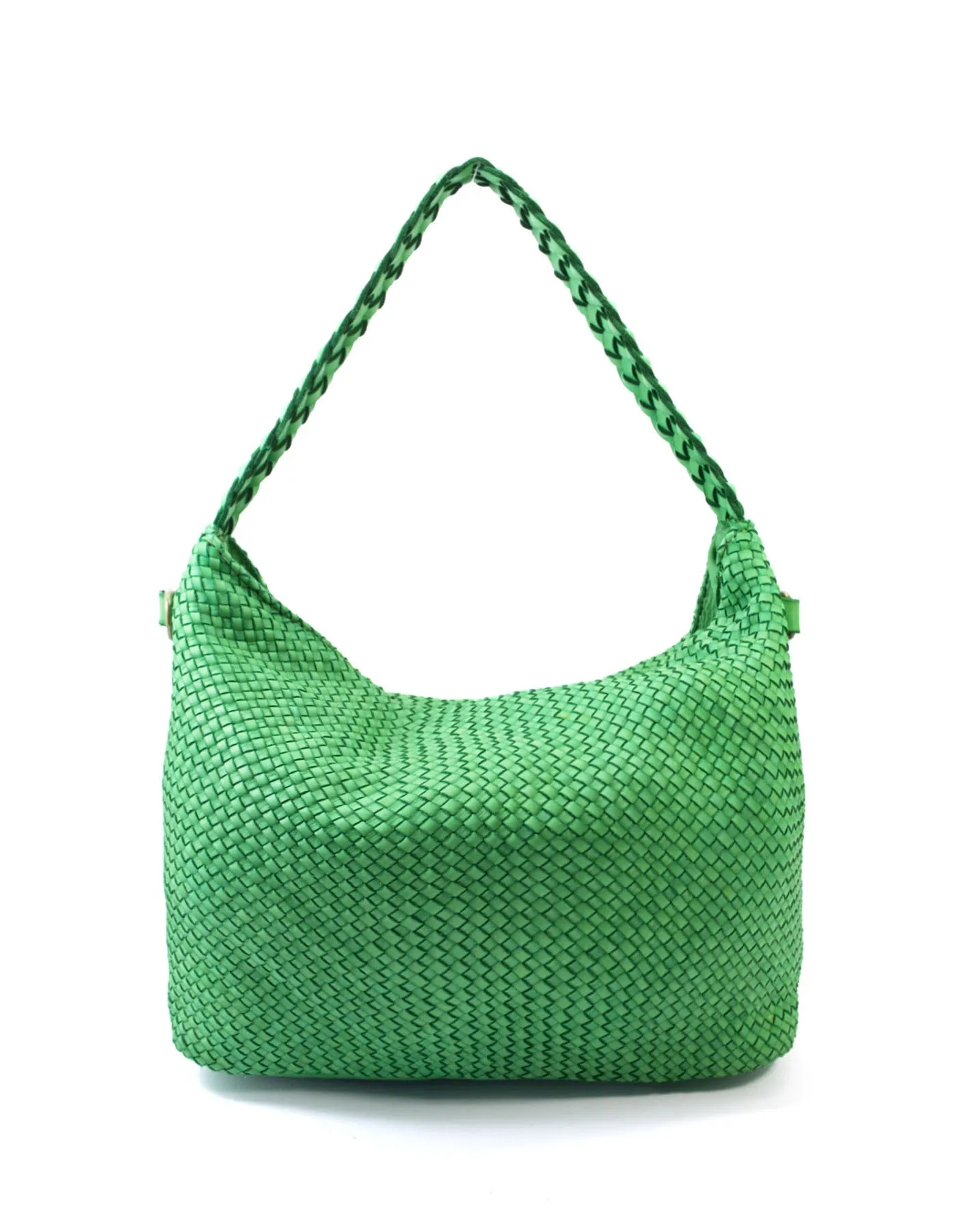 Braided leather shoulder bag wholesale