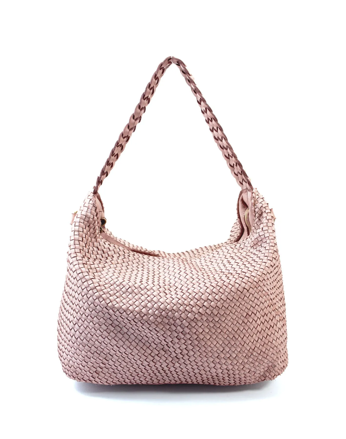 Braided leather shoulder bag wholesale