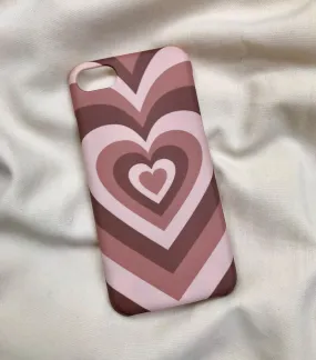 Brown Heart Hard Case