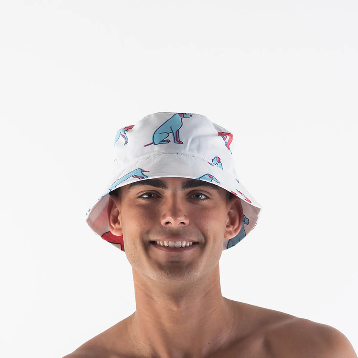 Bucket Hat - Great Danes | White