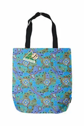 Bush Tucker Gathering Cotton Tote Bag Large