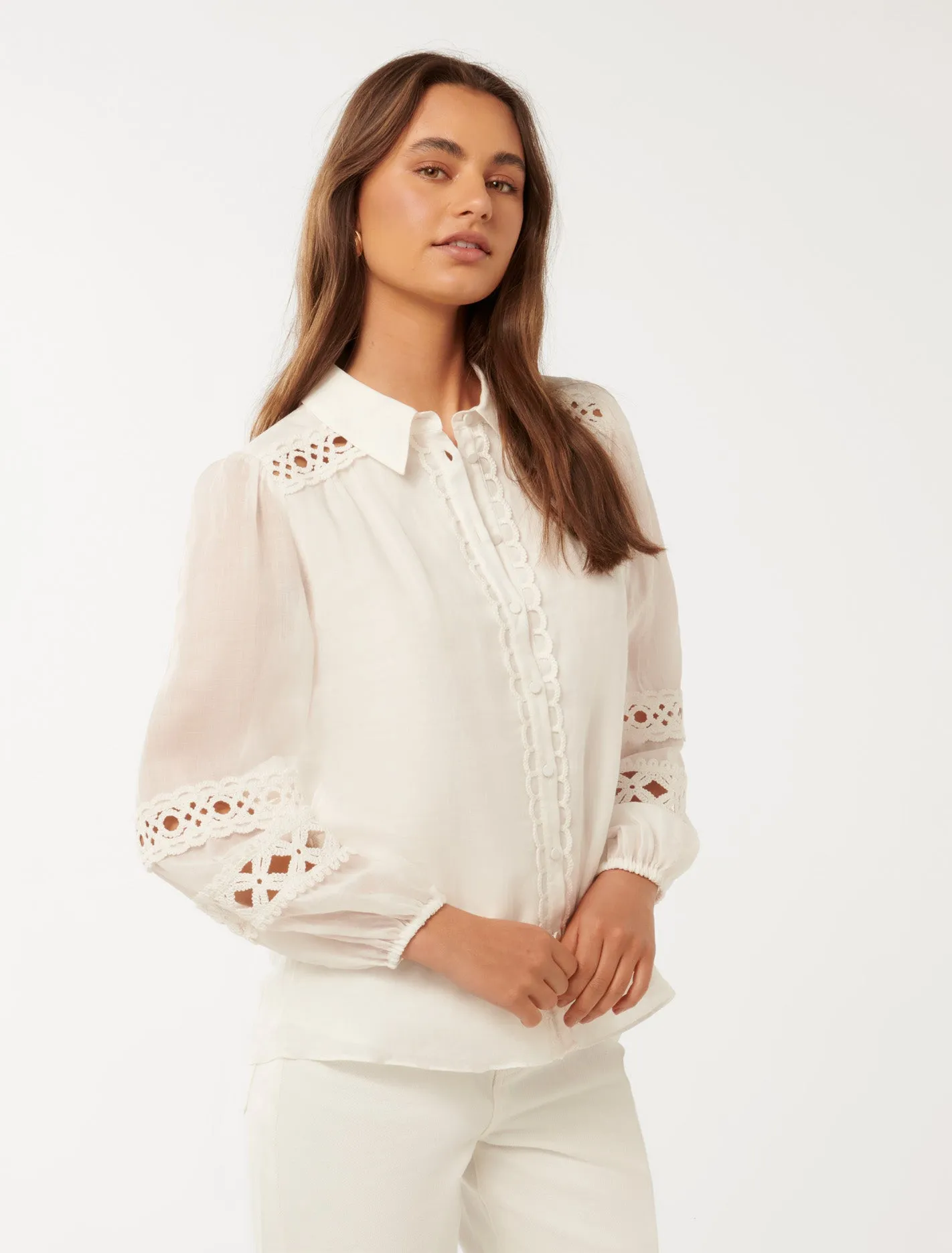 Carina Crochet Trim Shirt