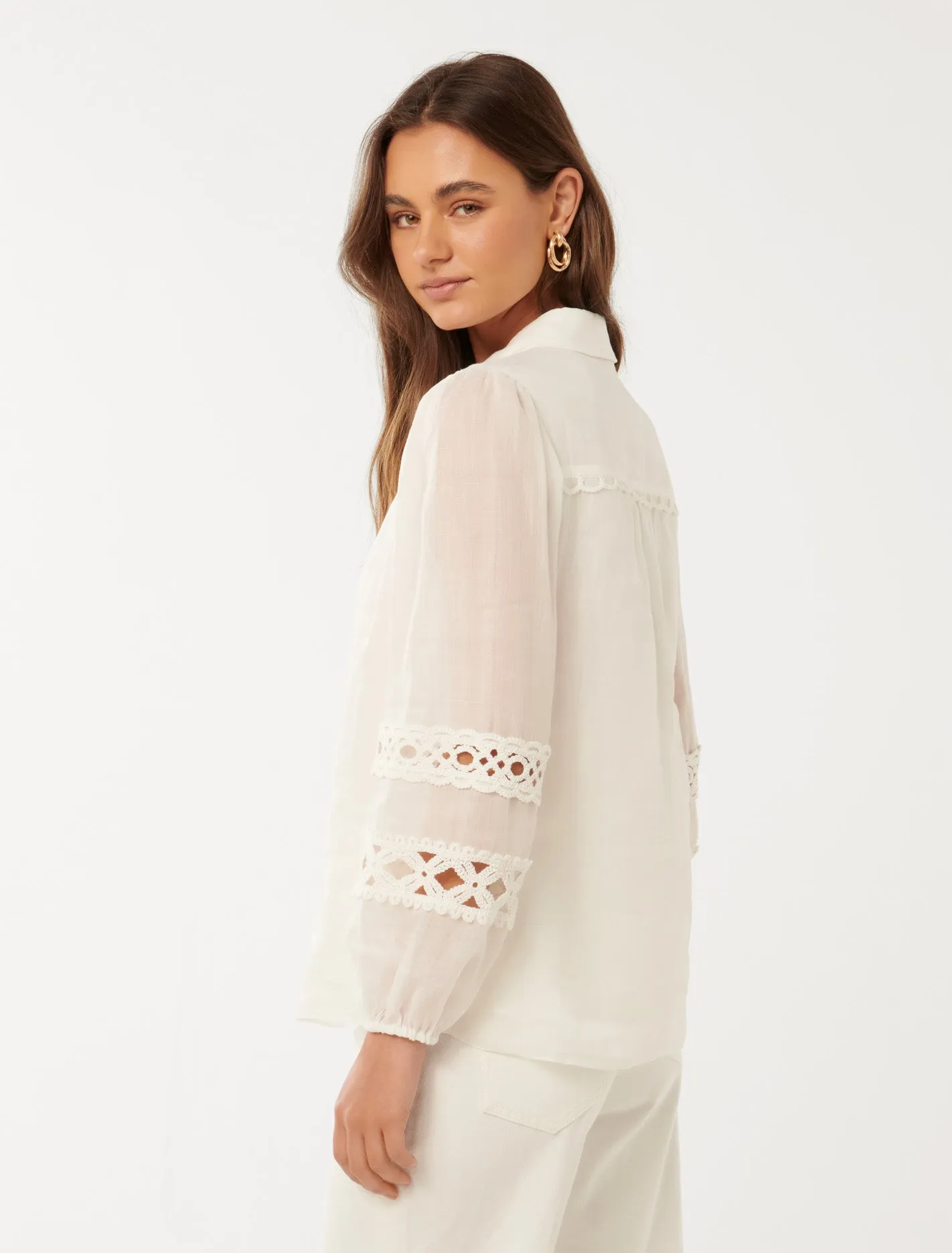 Carina Crochet Trim Shirt