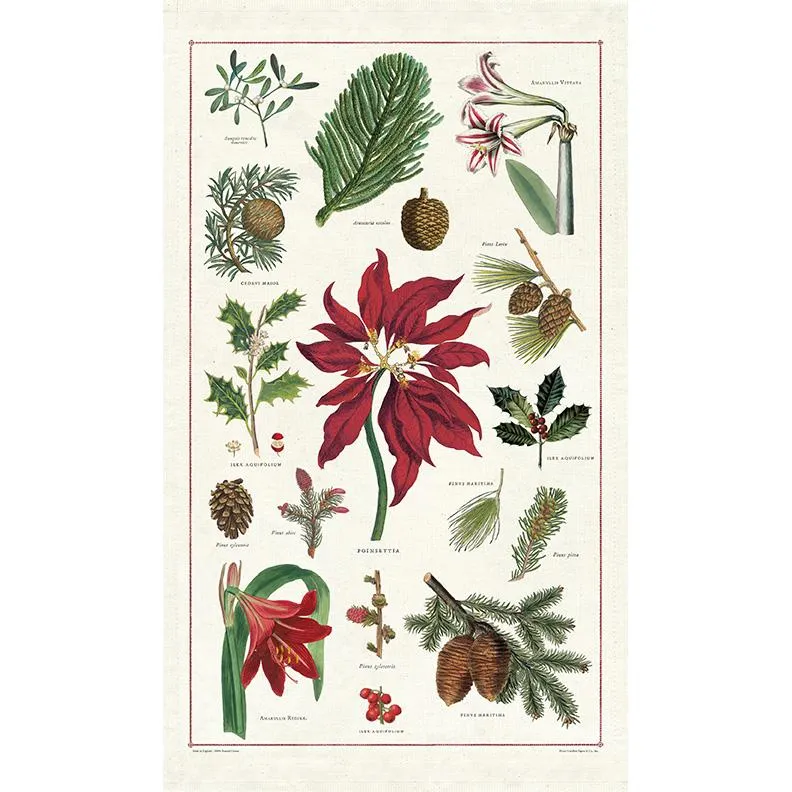 Christmas Botanica Tea Towel