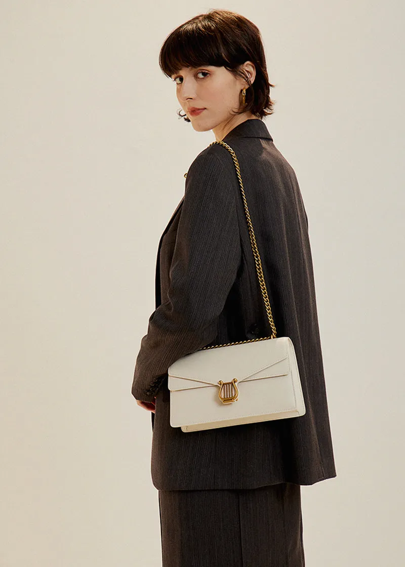 Convertible Chain Leather Crossbody Bag