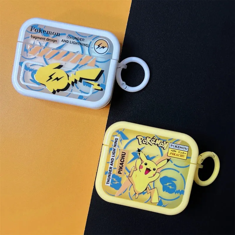 Cute Anime Pocket Monster Pokemon Pikachu Earphone Case for AirPods 1 2 3 Pro 2021 Wireless Bluetooth Headset