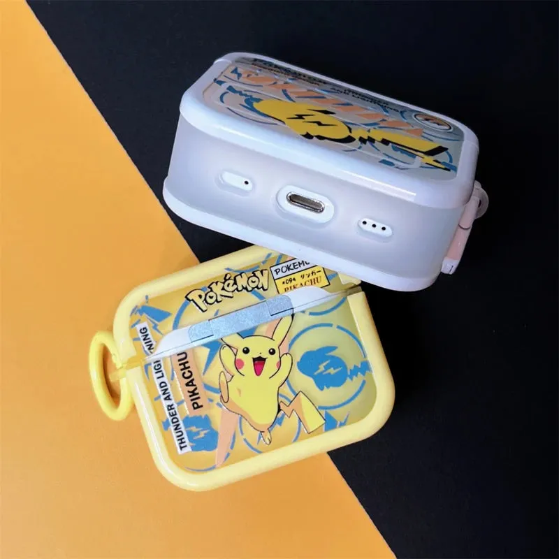 Cute Anime Pocket Monster Pokemon Pikachu Earphone Case for AirPods 1 2 3 Pro 2021 Wireless Bluetooth Headset