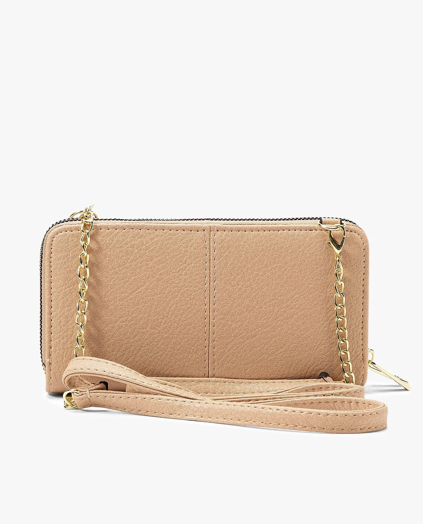 DIANA PEBBLE DOUBLE ZIP CROSSBODY BAG AND WALLET COMBO