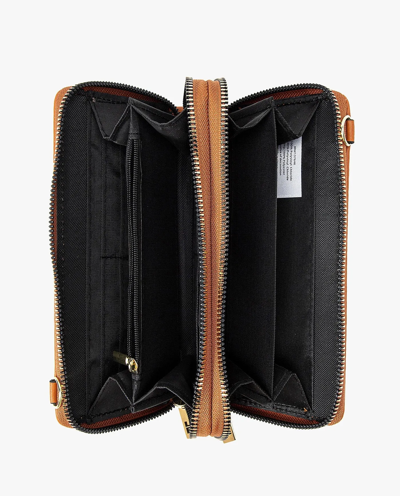 DIANA PEBBLE DOUBLE ZIP CROSSBODY BAG AND WALLET COMBO