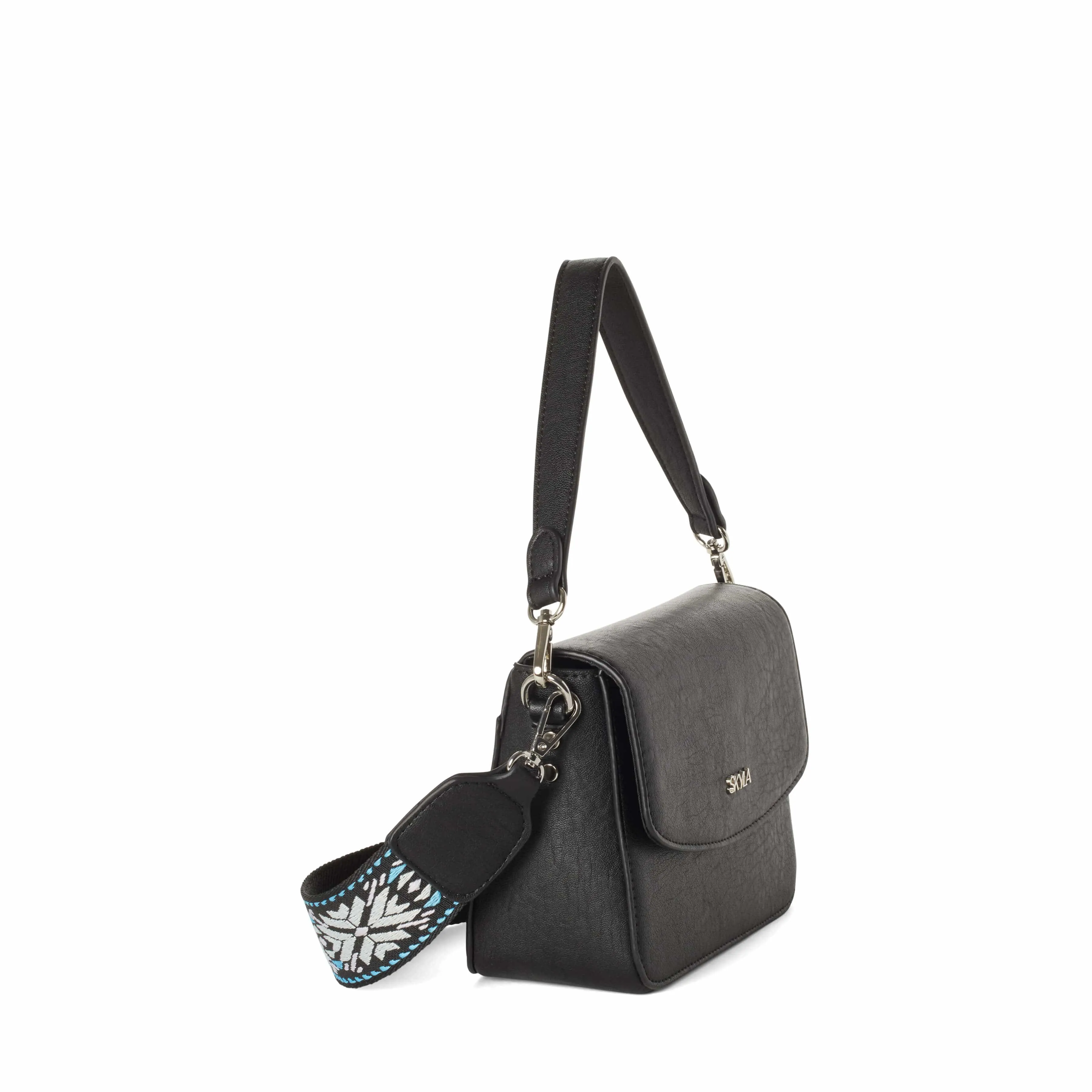 Ellie Adjustable Crossbody Guitar Vegan Strap | Black