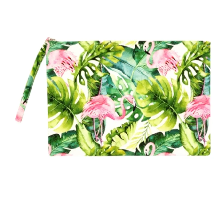 Flamingo Tropics Wristlet/Pouch