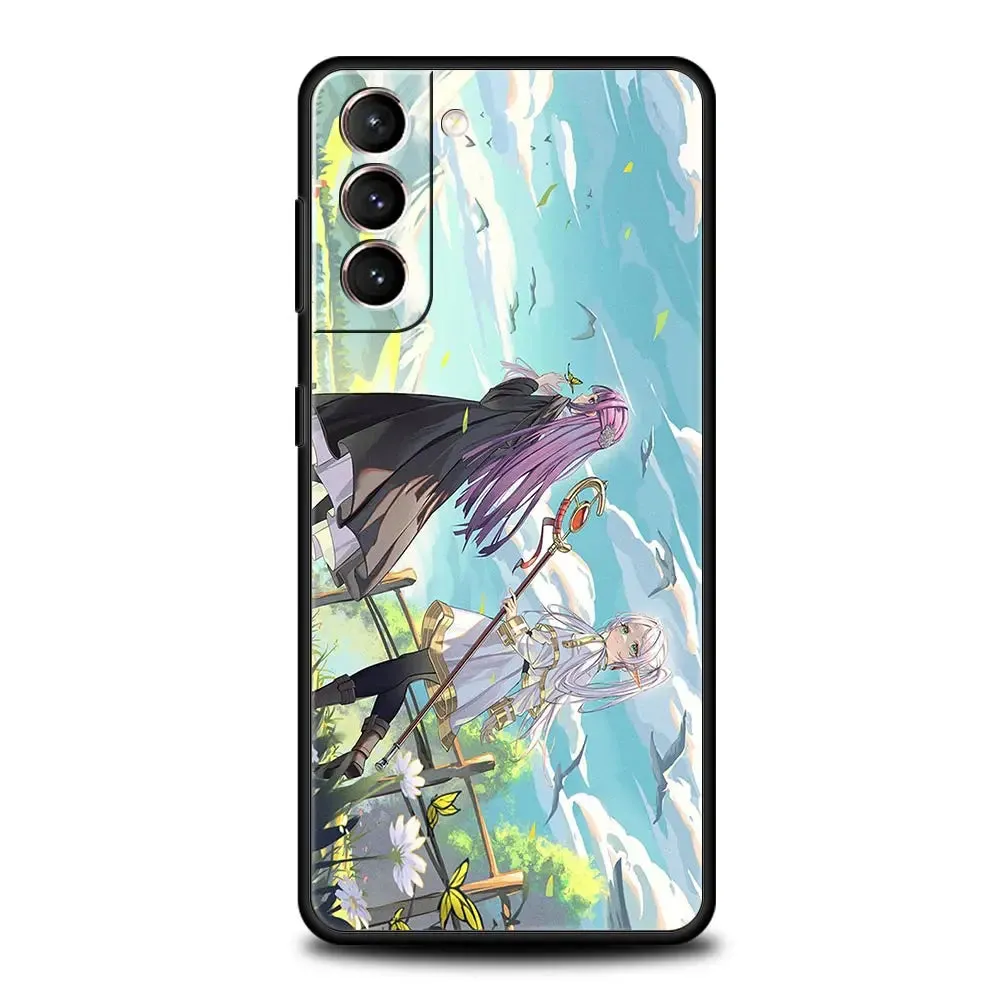 Frieren Anime Phone Case for Samsung Galaxy S24 S23 S22 S20 Ultra S21 FE 5G S10 S9 Plus S10E Soft Silicone Cover