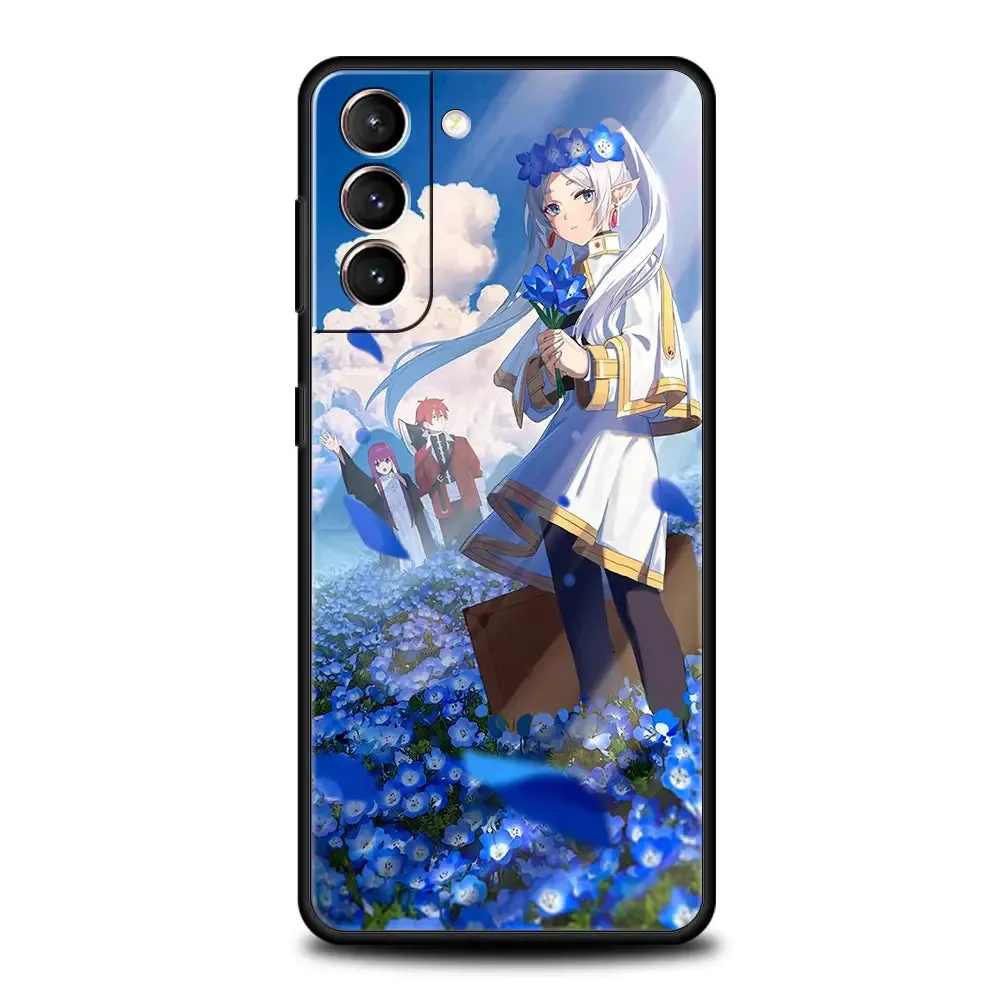 Frieren Anime Phone Case for Samsung Galaxy S24 S23 S22 S20 Ultra S21 FE 5G S10 S9 Plus S10E Soft Silicone Cover