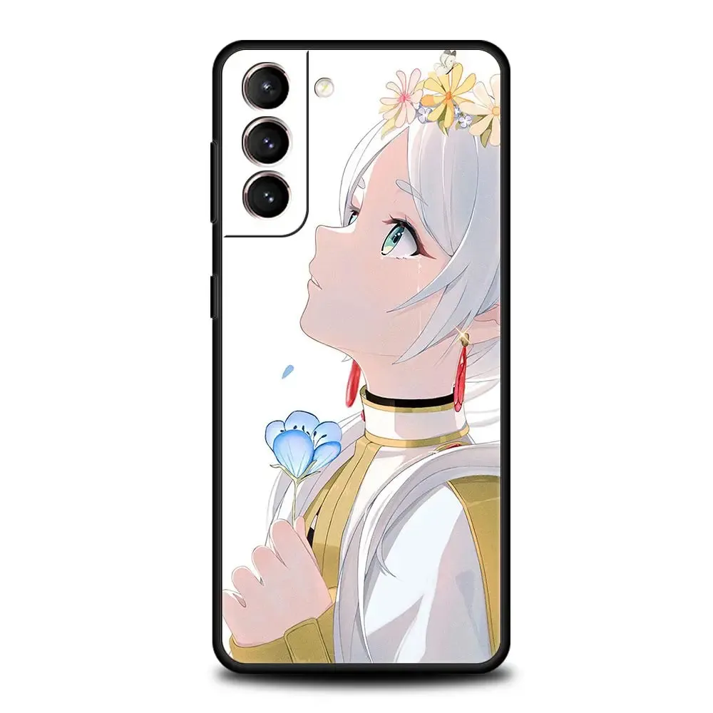 Frieren Anime Phone Case for Samsung Galaxy S24 S23 S22 S20 Ultra S21 FE 5G S10 S9 Plus S10E Soft Silicone Cover