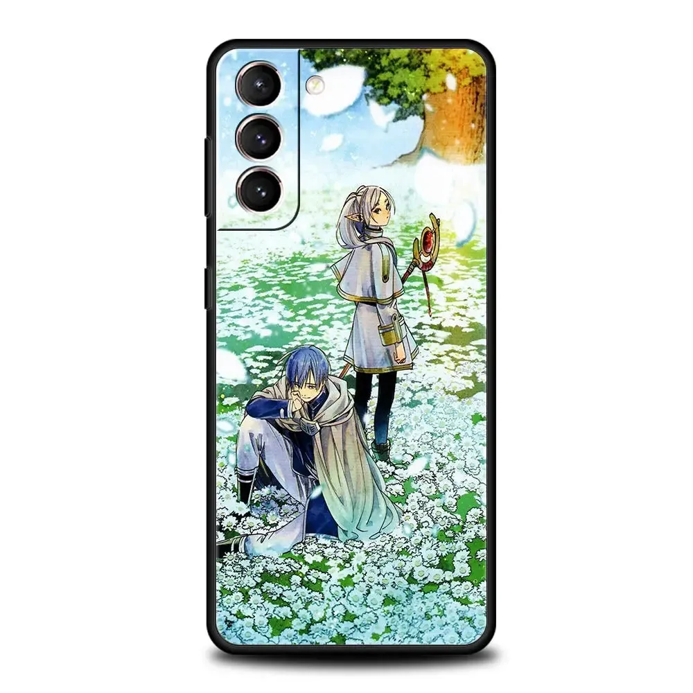 Frieren Anime Phone Case for Samsung Galaxy S24 S23 S22 S20 Ultra S21 FE 5G S10 S9 Plus S10E Soft Silicone Cover