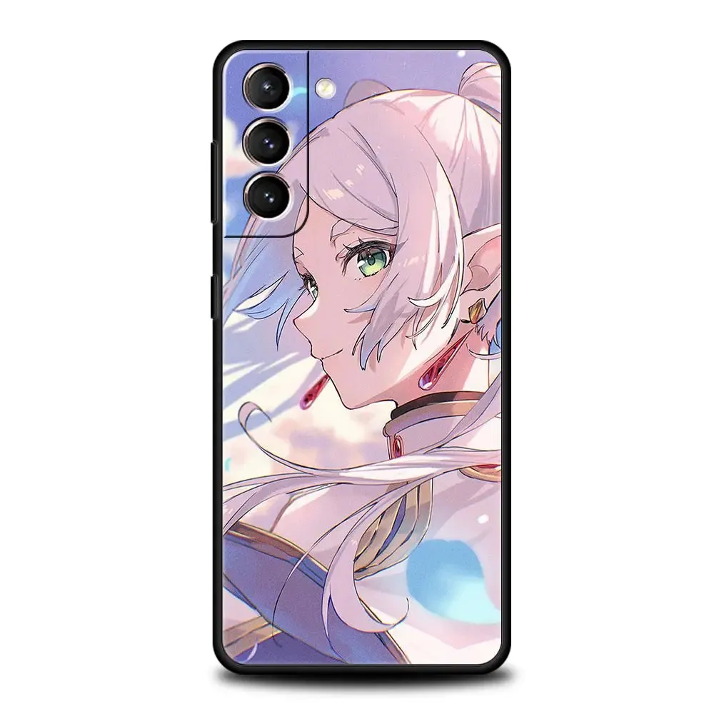 Frieren Anime Phone Case for Samsung Galaxy S24 S23 S22 S20 Ultra S21 FE 5G S10 S9 Plus S10E Soft Silicone Cover