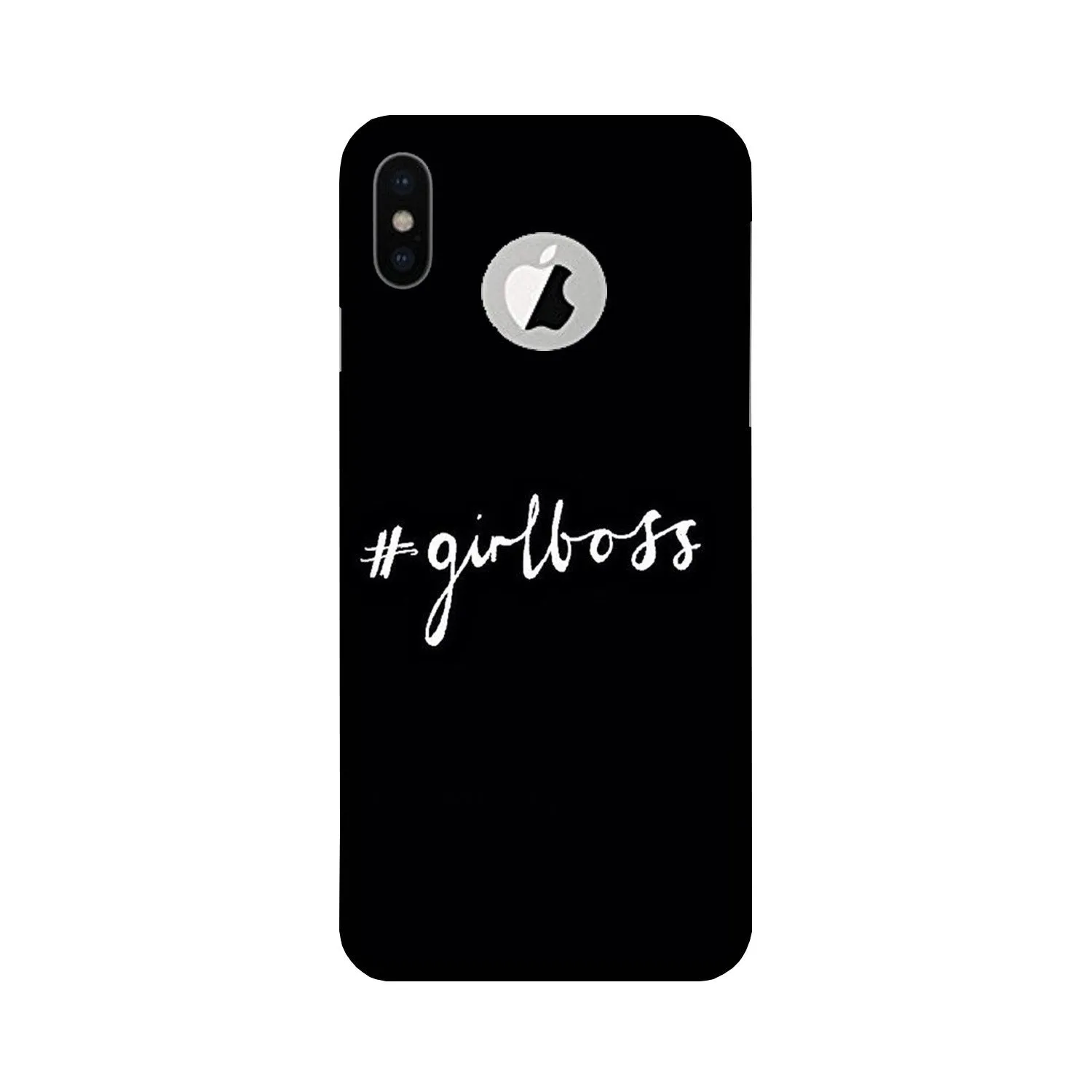 #GirlBoss Mobile Back Case for iPhone X logo cut (Design - 266)