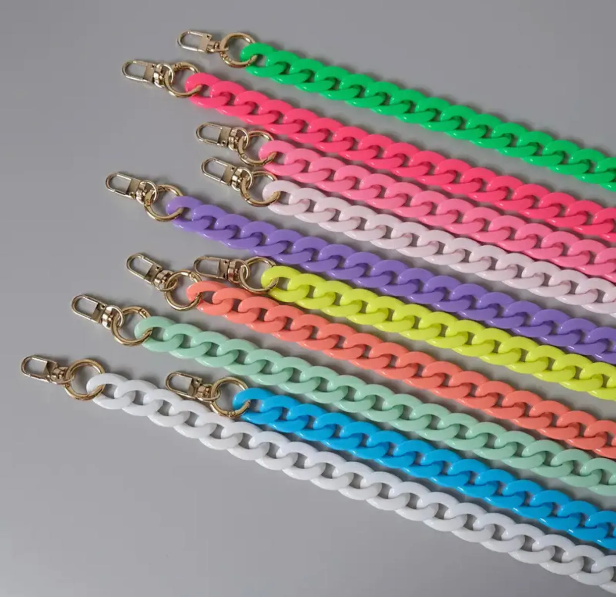 Glamfox Boutique Crossbody Acrylic Straps - 12  colors