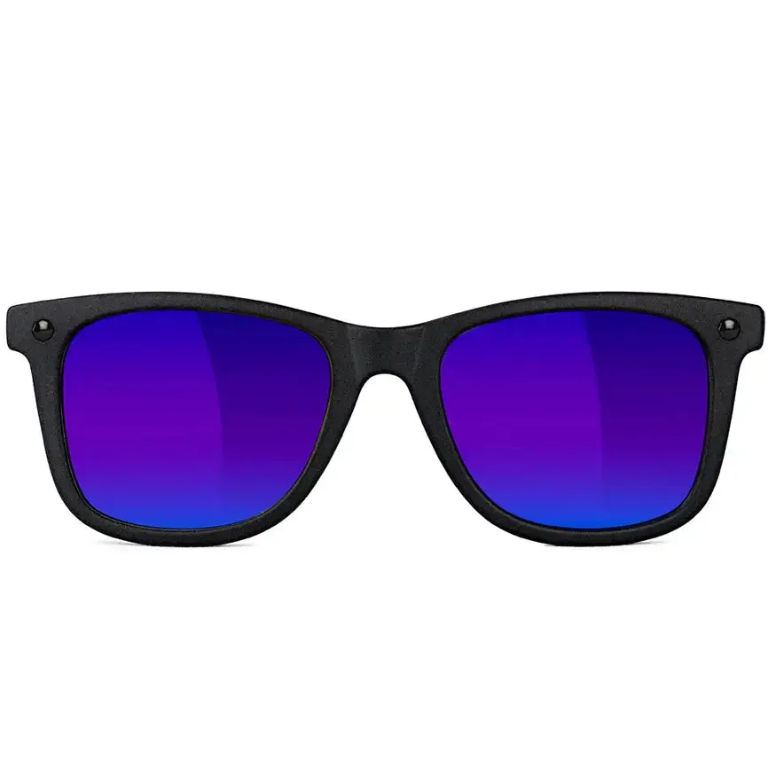 Glassy MikeMo Premium Polarized Sunglasses - Blackout/Blue Mirror