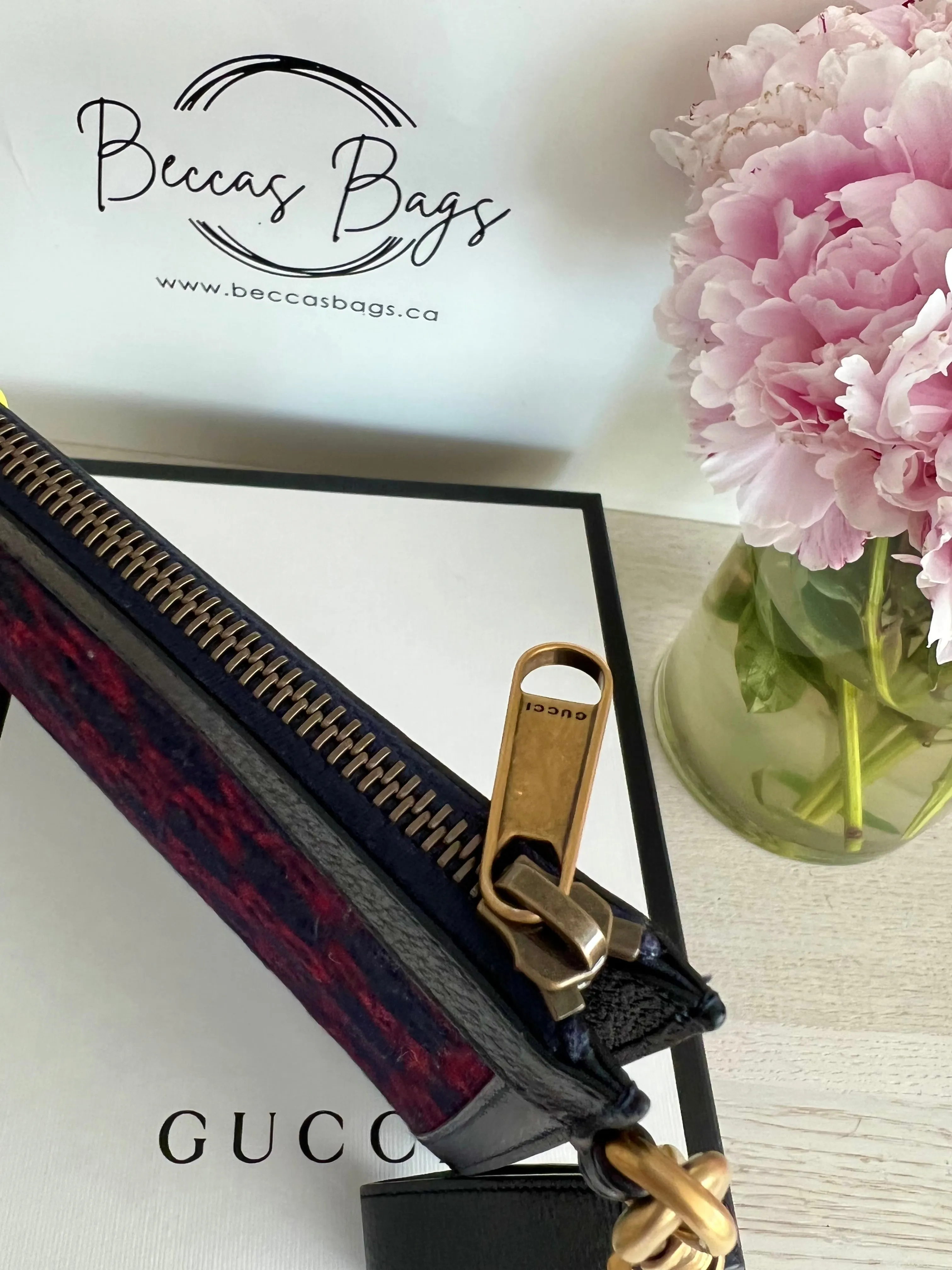 Gucci GG Monogram Wristlet