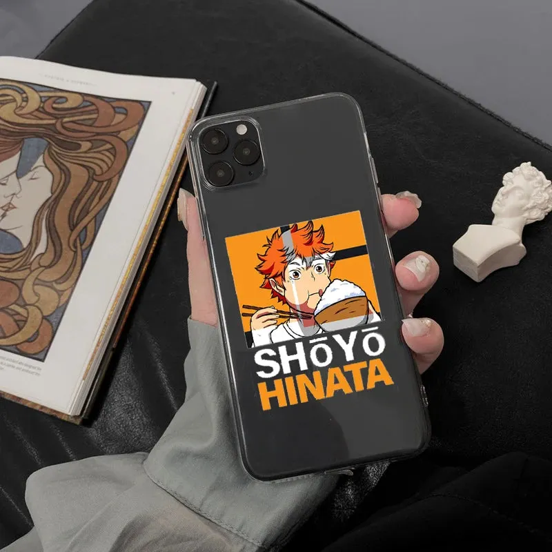 GYKZ Anime Oya Haikyuu Transparent Phone Case for iPhone 13 12 11 Pro XR X XS MAX SE 20 7 8 Plus Soft Cover Coque