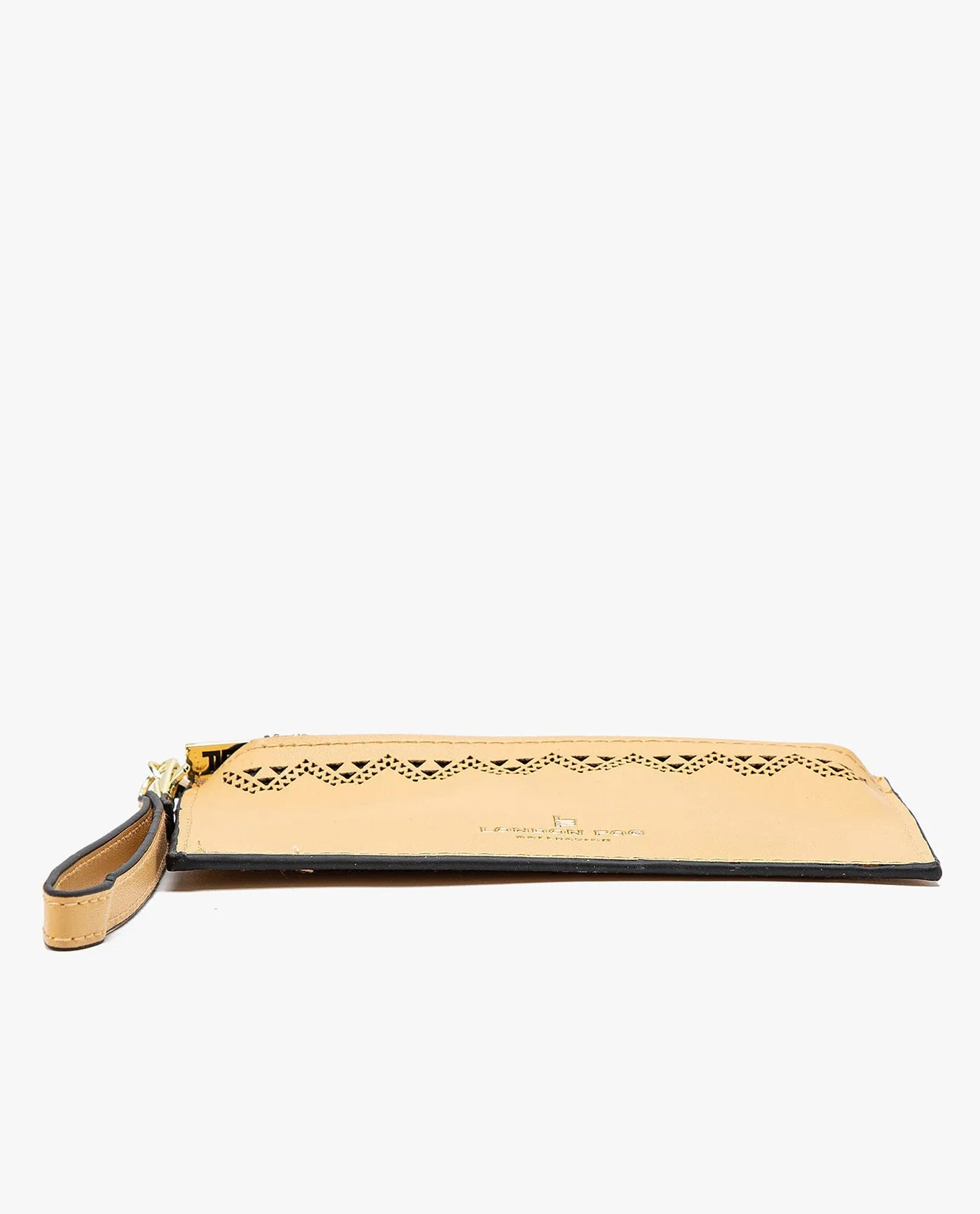 HANNAH LASER CUT WRISTLET DOUBLE ZIP