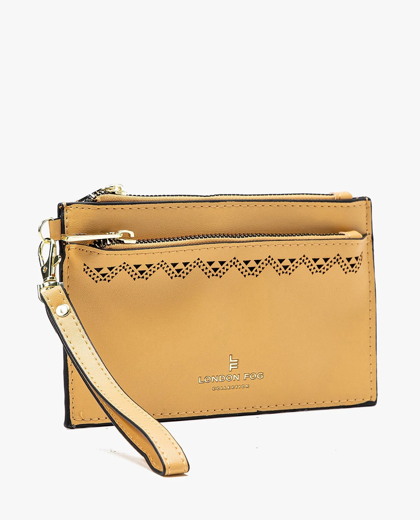 HANNAH LASER CUT WRISTLET DOUBLE ZIP