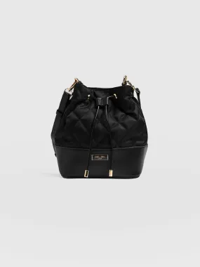 Henley Small Bucket Bag - Black Nylon