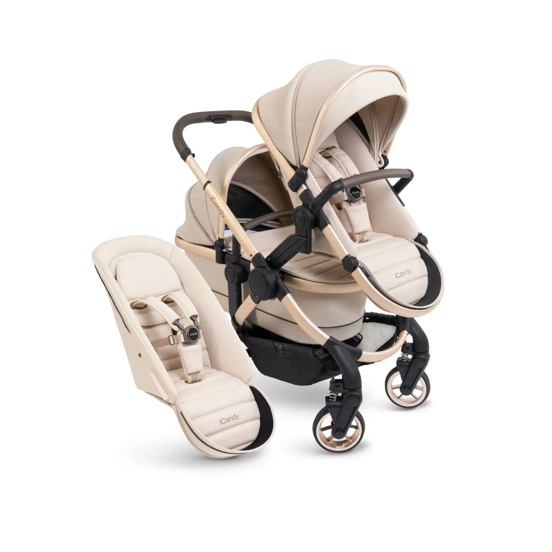 iCandy Peach 7 Double Pushchair - Biscotti