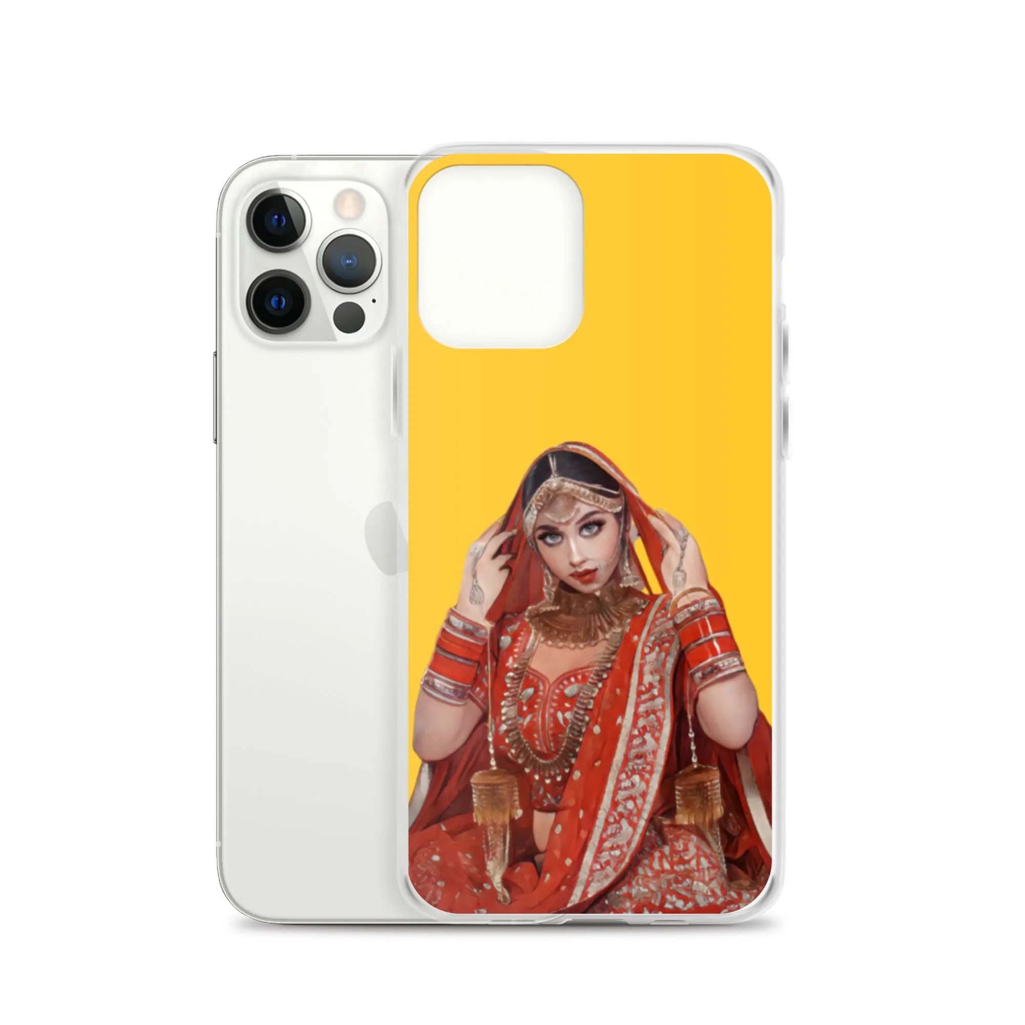 Indian bride illustration iPhone Case