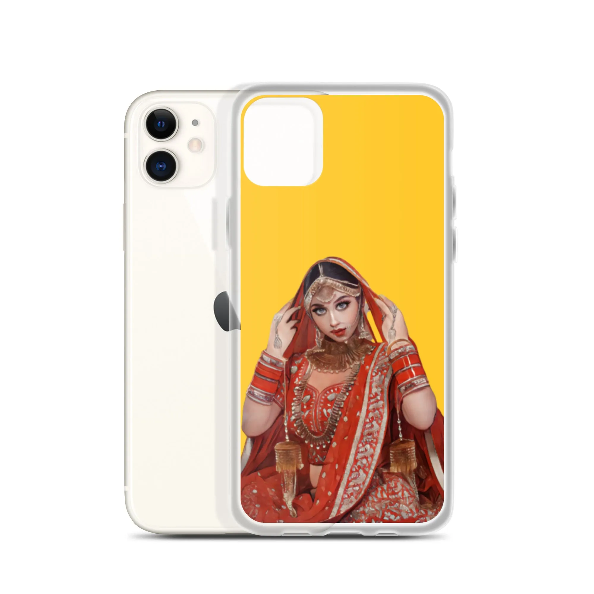 Indian bride illustration iPhone Case