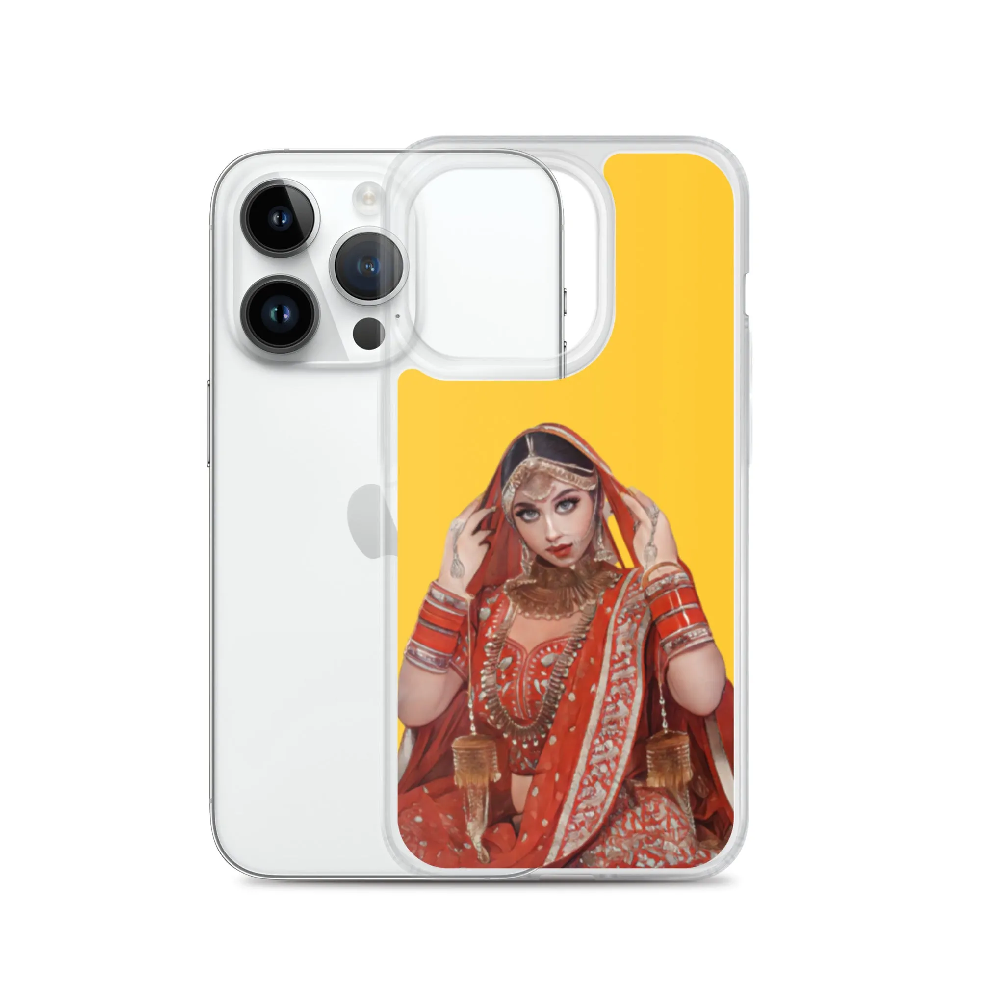 Indian bride illustration iPhone Case