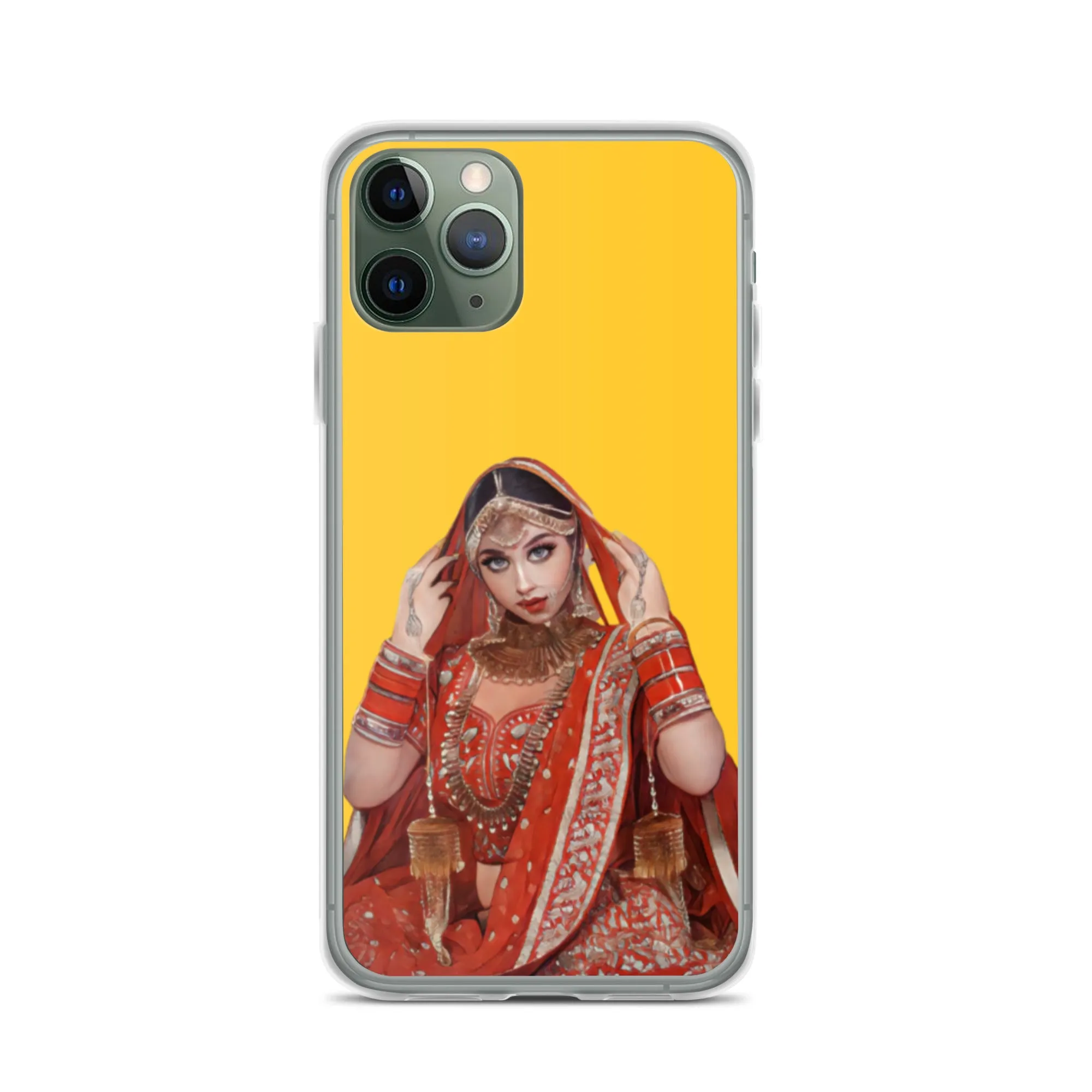 Indian bride illustration iPhone Case