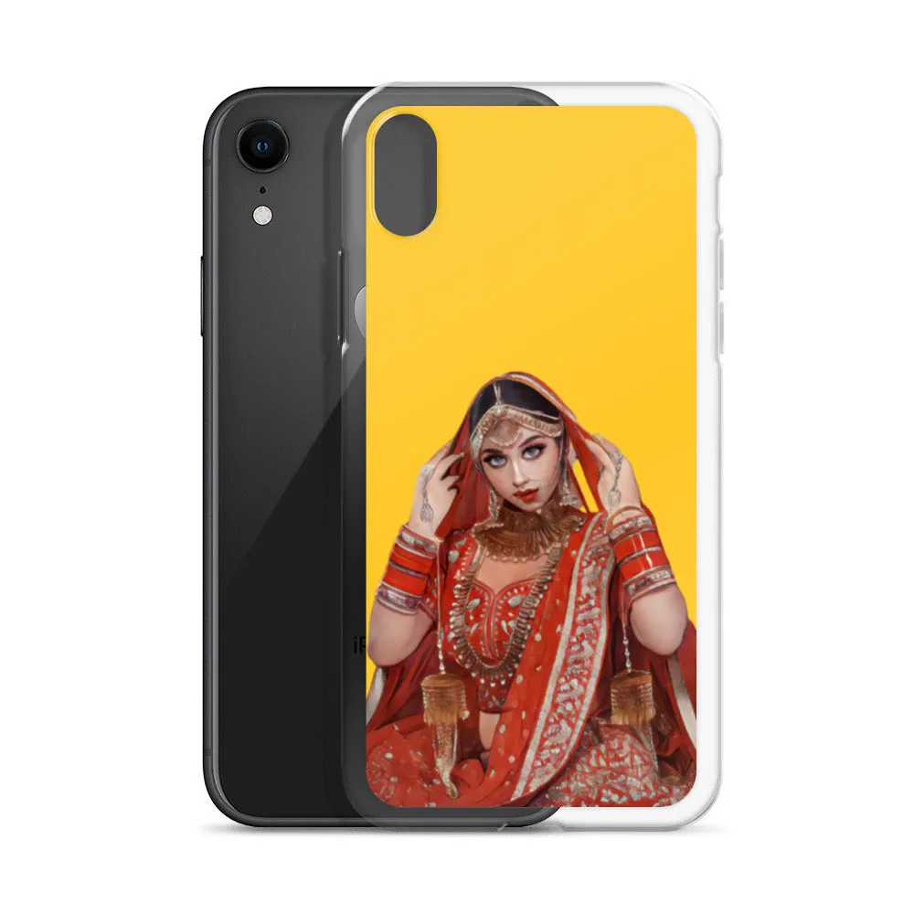 Indian bride illustration iPhone Case