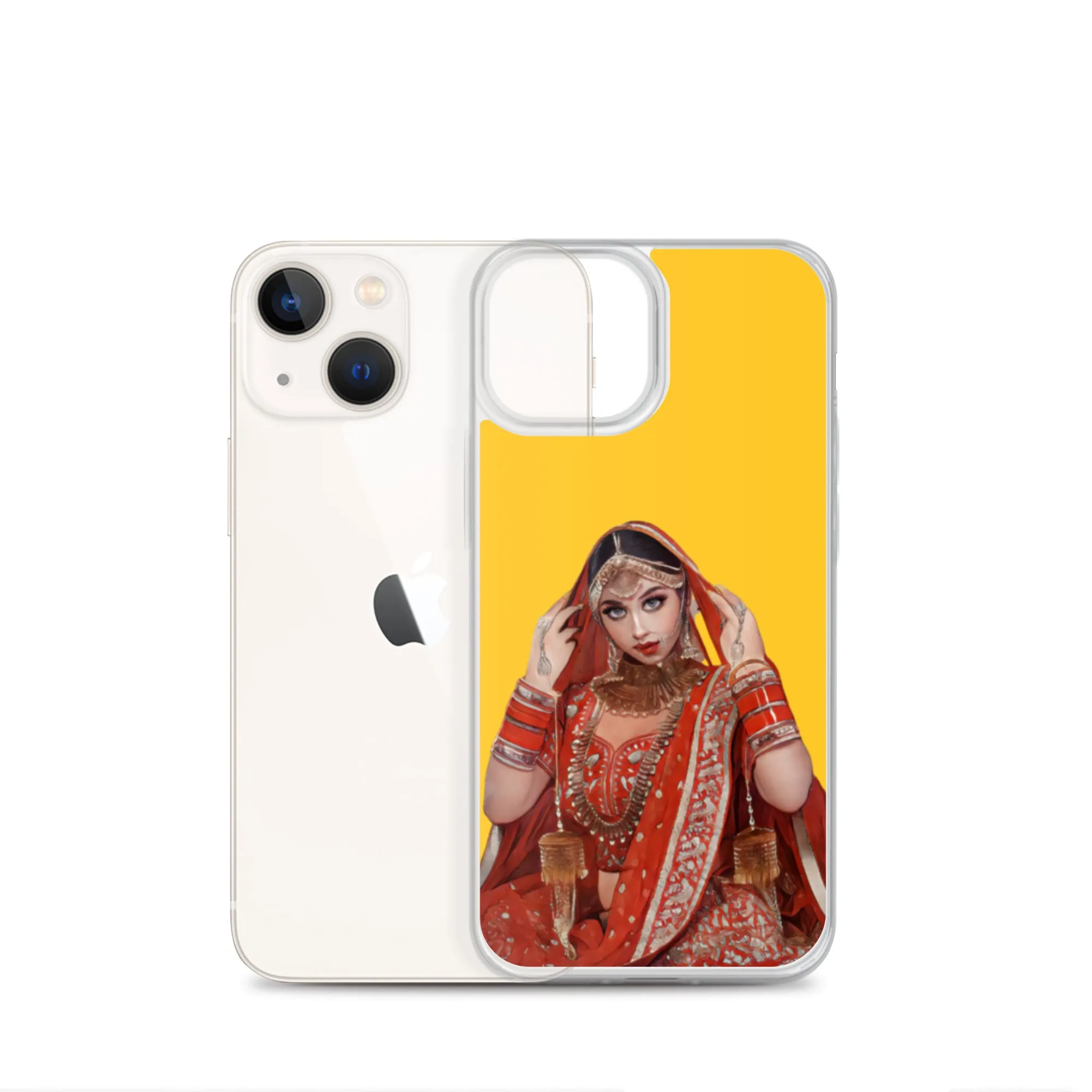 Indian bride illustration iPhone Case