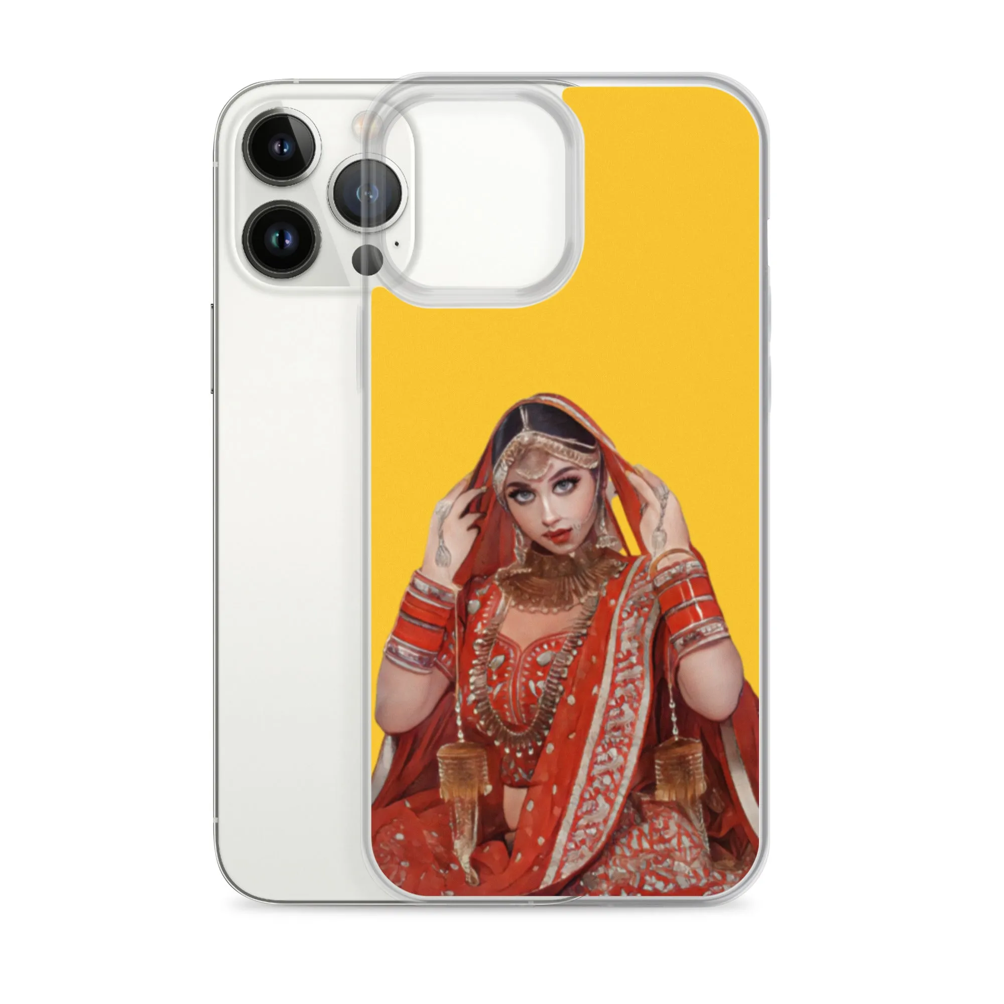 Indian bride illustration iPhone Case