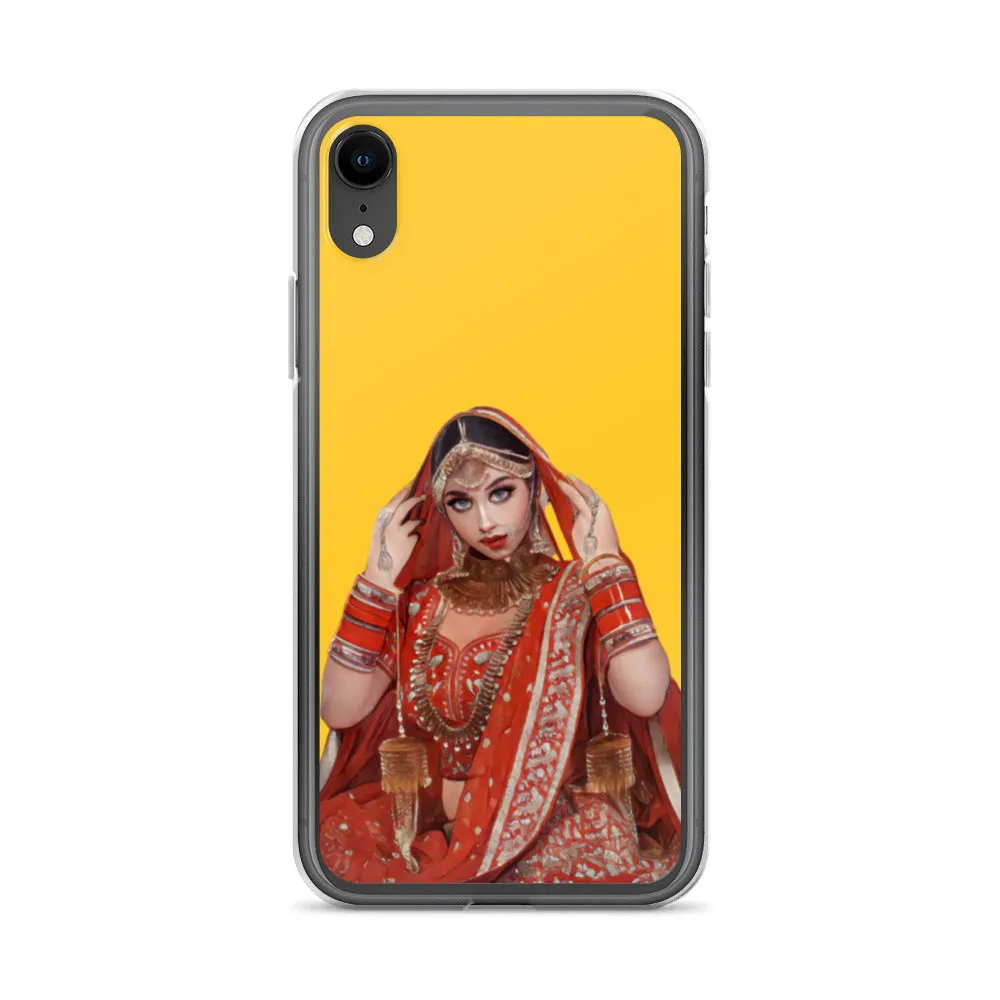 Indian bride illustration iPhone Case