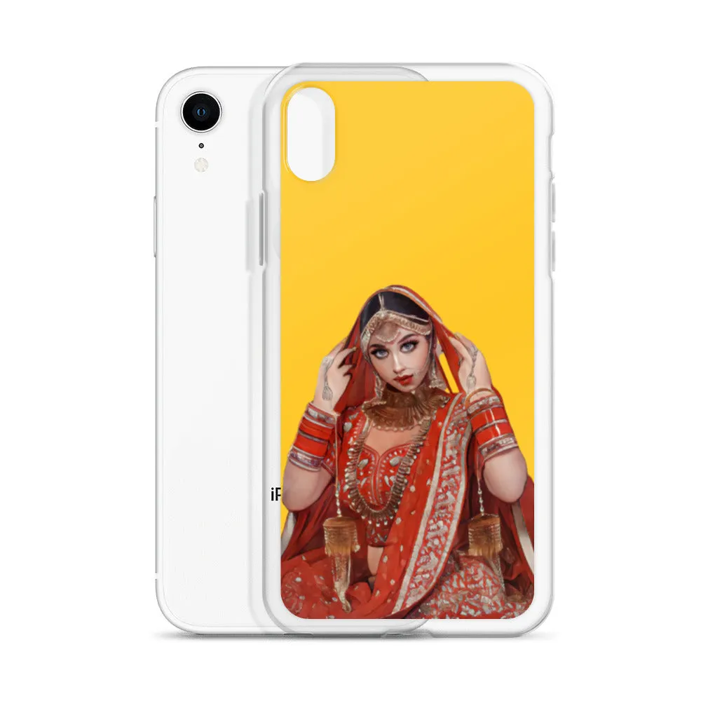 Indian bride illustration iPhone Case