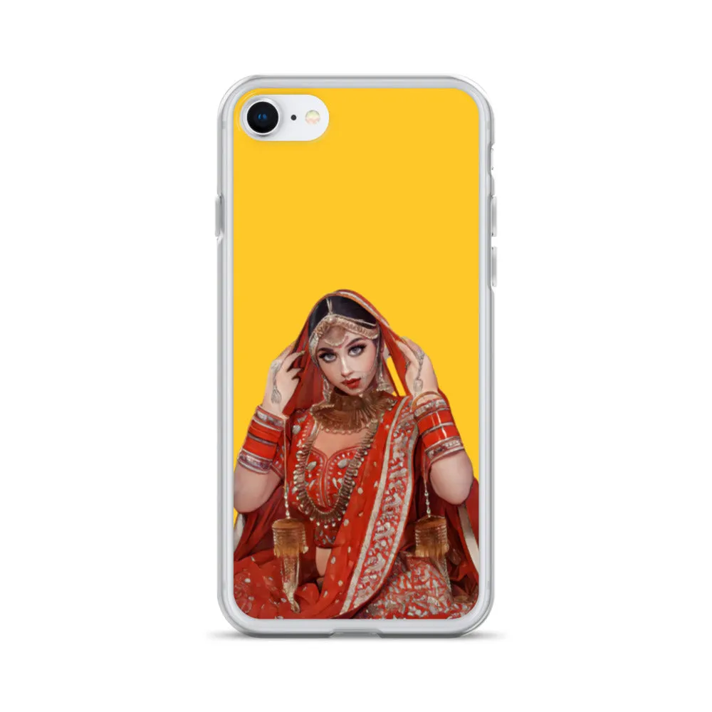 Indian bride illustration iPhone Case