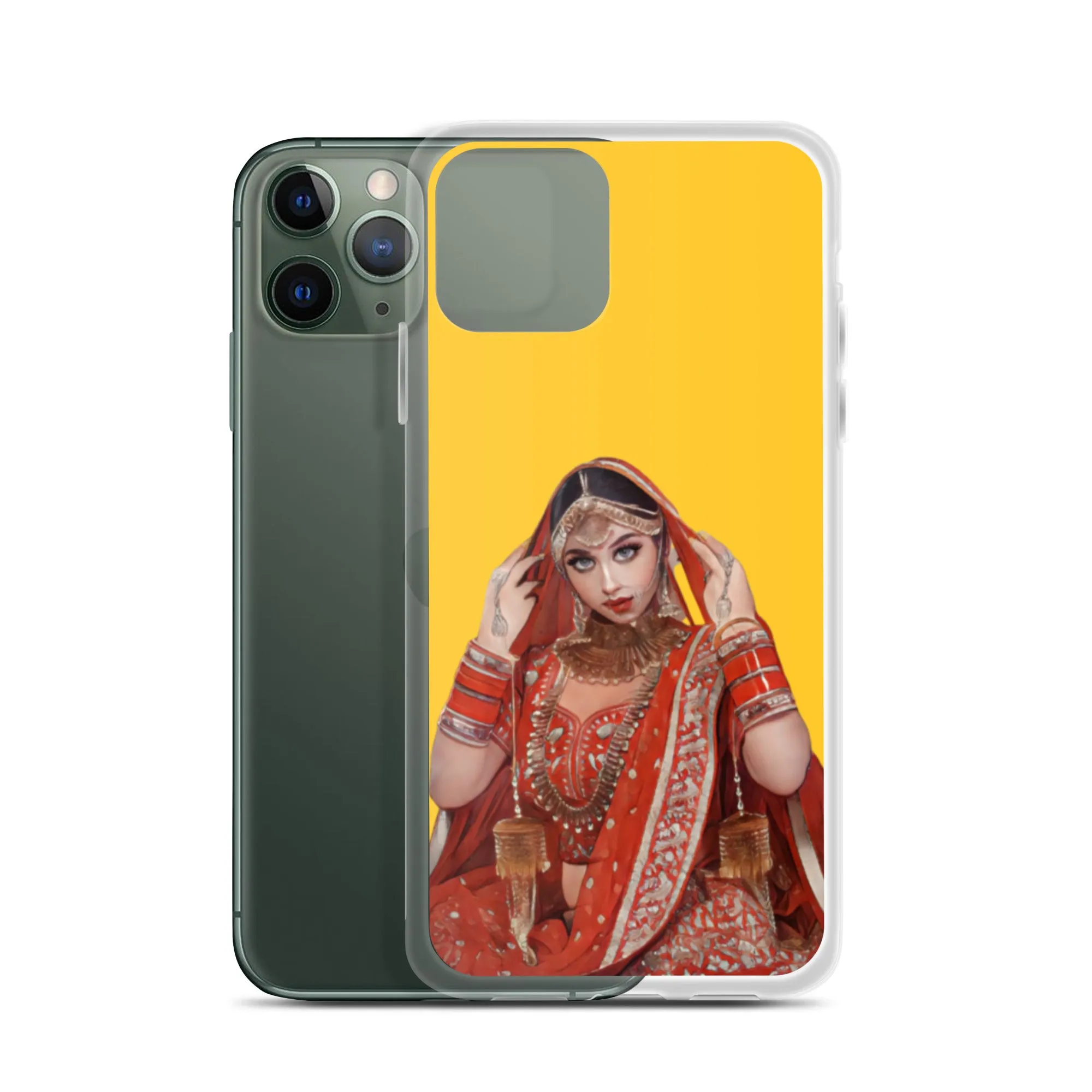 Indian bride illustration iPhone Case