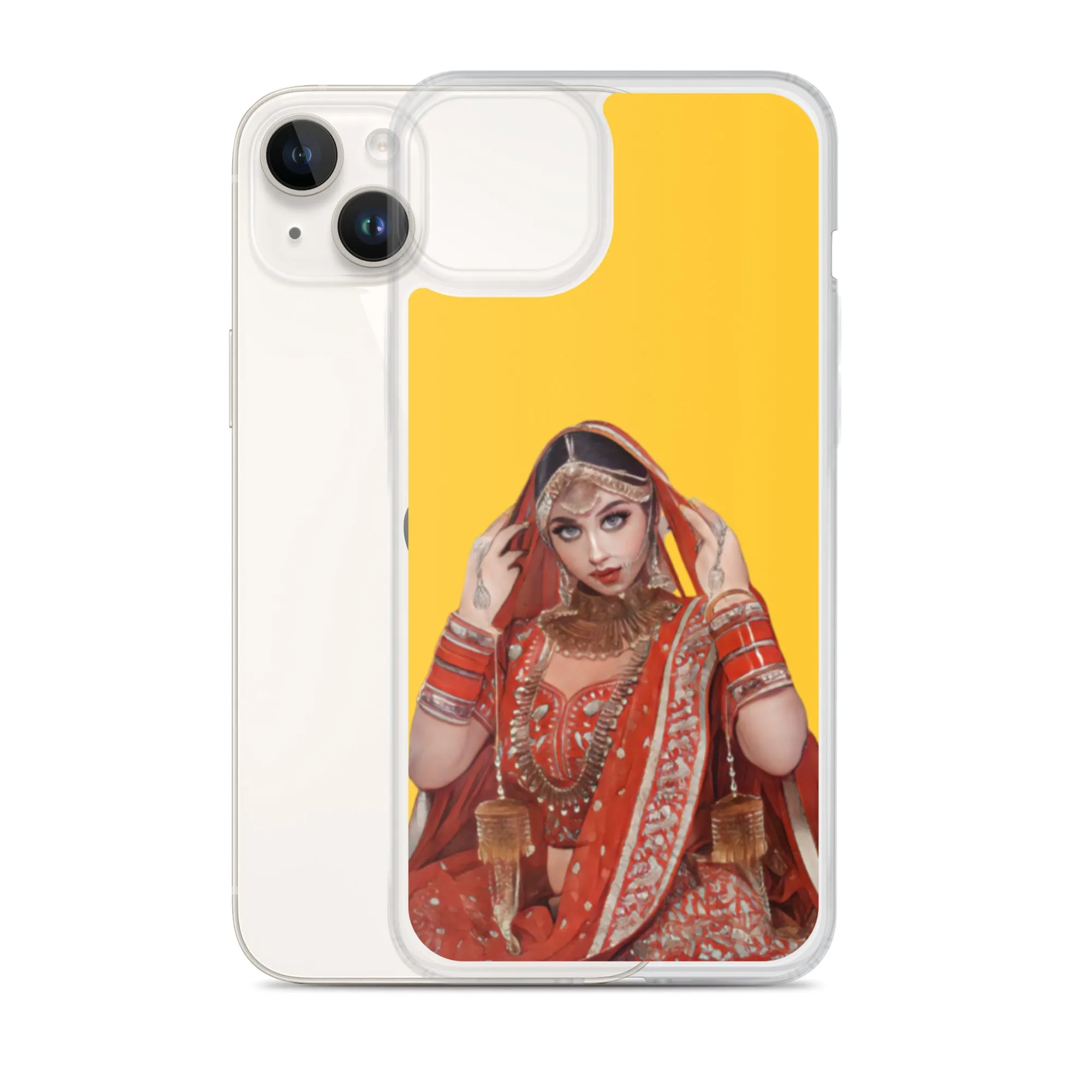 Indian bride illustration iPhone Case